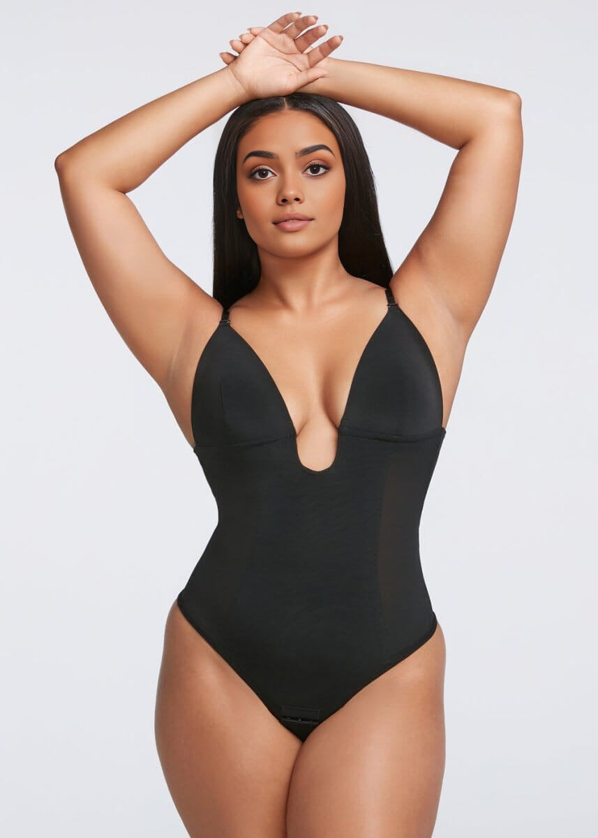 Natacha ™ - Body Gainant string à décolleté plongeant