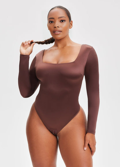 Marcia ™ - Body Manches longues en Satin