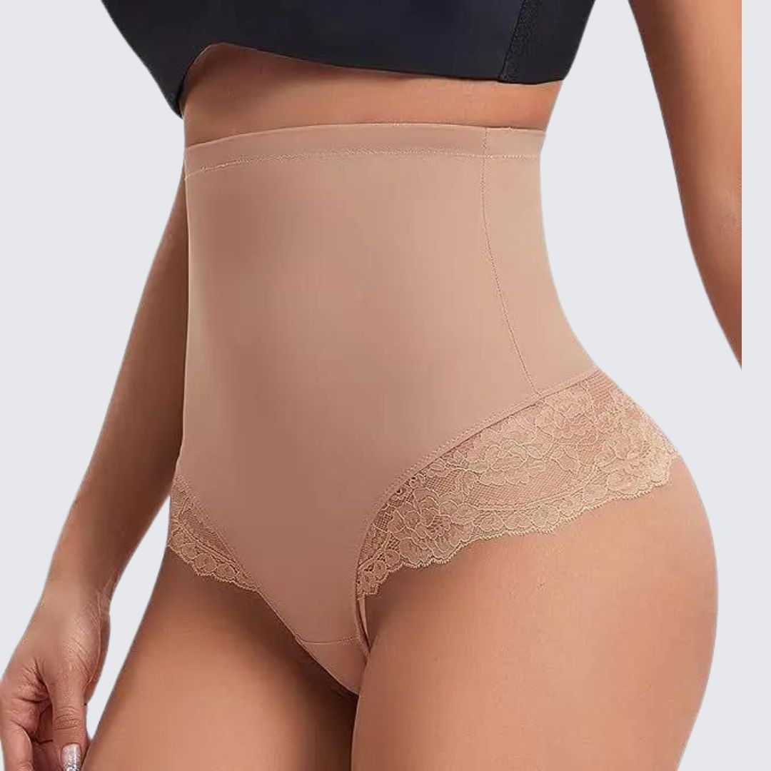 Audrey ™ - Culotte gainante taille haute à dentelle