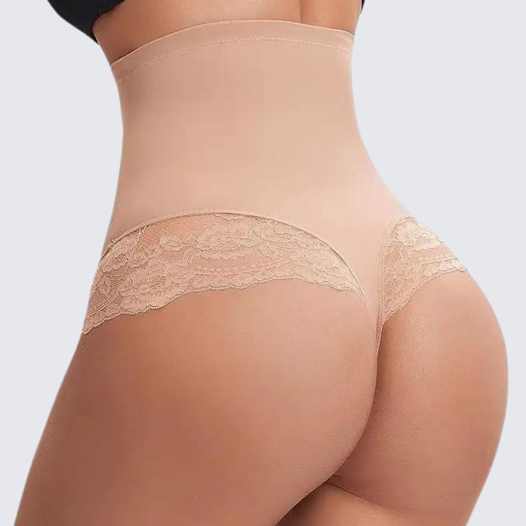 Audrey ™ - Culotte gainante taille haute à dentelle