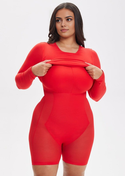 Isabella ™ - Robe à Manches Longues avec Body gainant Intégré