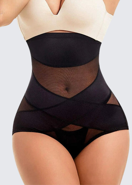 Tania - Culotte Gainante Taille Haute avec Panneau en Croix